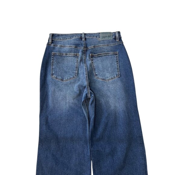 Gilded Age Wide-Leg Denim Crop Jeans With Button Fly Size 29 - Picture 11 of 12